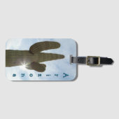 Arizona Saguaro Cactus Gepäckanhänger (Vorderseite (Horizontal))