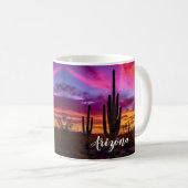 Arizona Saguaro Cactus Southwestern Desert Sunset Kaffeetasse (VorderseiteRechts)