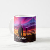 Arizona Saguaro Cactus Southwestern Desert Sunset Kaffeetasse (Vorderseite Links)