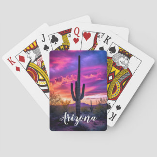 Arizona Saguaro Cactus Southwestern Desert Sunset Spielkarten