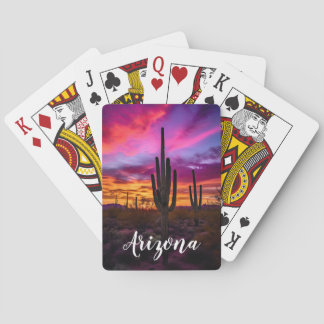 Arizona Saguaro Cactus Southwestern Desert Sunset Spielkarten