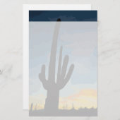 Arizona Saguaro Cactus Southwestern Sunset Briefpapier (Vorne/Hinten)