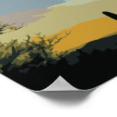 Arizona Saguaro Cactus Southwestern Sunset Poster (Ecke)