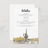 Arizona Saguaro Cactus Spanish Dettales Card Einladung (Vorne/Hinten)