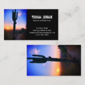 Arizona Saguaro Cactus Sunset Personalisiert Visitenkarte (Vorne/Hinten)