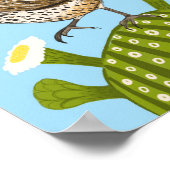 Arizona Saguaro Cactus Wren Niedlich Bird Nature Poster (Ecke)