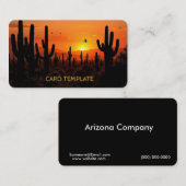 Arizona Saguaro Wüste Sunset Business Card Visitenkarte (Vorne/Hinten)