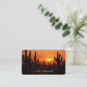 Arizona Saguaro Wüste Sunset Business Card Visitenkarte (Stehend Vorderseite)