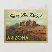 Arizona Save the Date Vintage Postkarten (Vorderseite)