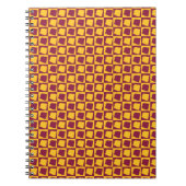 Arizona Schachbrettmuster Marone Gold Notizblock (Vorderseite)