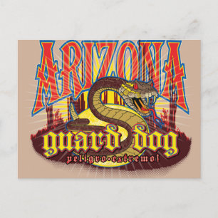 Arizona Schlange auf der Hut Postkarte