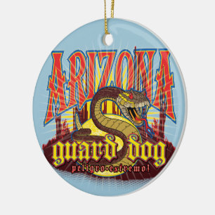 Arizona Schlange auf Wache Keramik Ornament