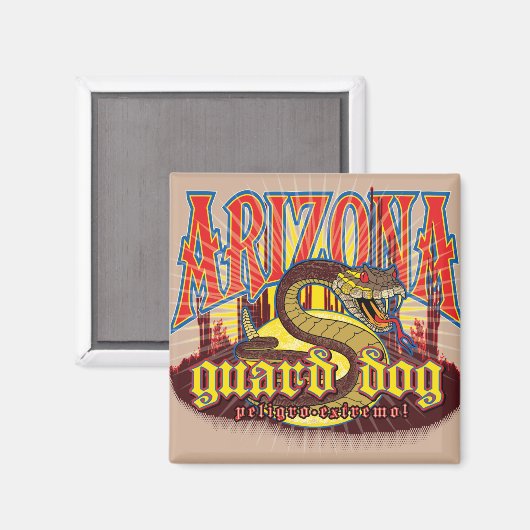 Arizona-Schlange Magnet (Vorderseite/Rückseite)