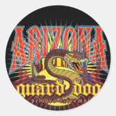 Arizona-Schlange Runder Aufkleber (Vorderseite)