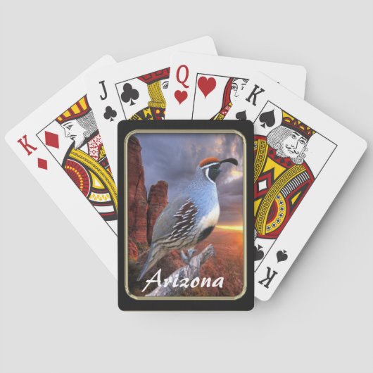 Arizona Sedona Gambels Quail Playing Cards Spielkarten (Rückseite)