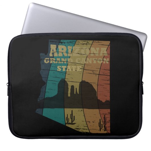 Arizona Sedona Landkarte des Canyon Landschaft Ret Laptopschutzhülle (Vorderseite)