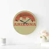 Arizona Sedona Landschaft Vintag az retro Große Wanduhr (Zuhause)