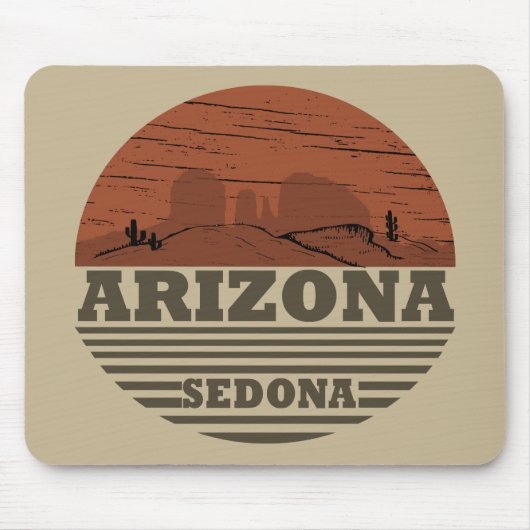 Arizona Sedona Landschaft Vintag az retro Mousepad (Vorne)