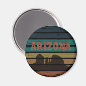 Arizona Sedona Landschaft Vintager Sonnenuntergang Magnet (Vorderseite/Rückseite)