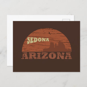 Arizona Sedona Landschaft Vintages az Retro Feiertagspostkarte