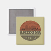 Arizona Sedona Landschaft Vintages az Retro Magnet (Vorderseite/Rückseite)
