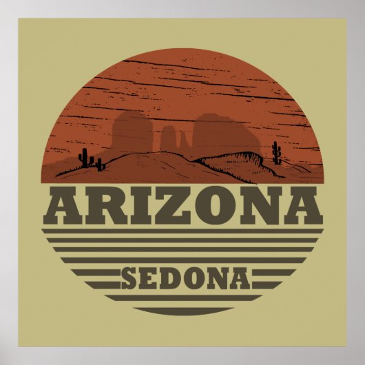 Arizona Sedona Landschaft Vintages az Retro Poster (Vorne)