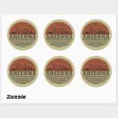 Arizona Sedona Landschaft Vintages az Retro Runder Aufkleber (Blatt)