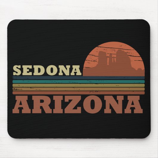 arizona sedona Vintage Sonnenuntergangslandschaft Mousepad (Vorne)