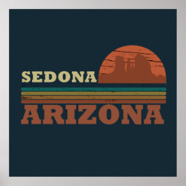 Arizona Sedona Vintager Sonnenuntergang Poster