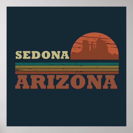 Arizona Sedona Vintager Sonnenuntergang Poster (Vorne)