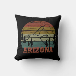 Arizona Sedona Vintager Sonnenuntergang Retro az Kissen