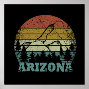 Arizona Sedona Vintager Sonnenuntergang Retro az Poster