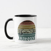 Arizona Sedona Vintager Sonnenuntergang Retro az Tasse (Links)