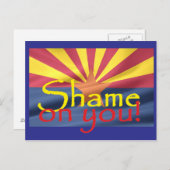 Arizona SHAME AUF IHNEN Postkarte (Vorne/Hinten)