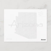 Arizona Shaped Vintag Gray Chalkboard Black Name Postkarte (Rückseite)