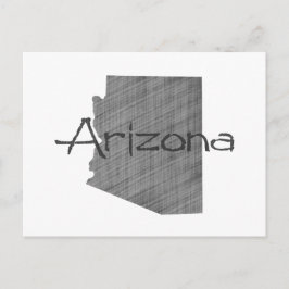 Arizona Shaped Vintag Gray Chalkboard Black Name Postkarte