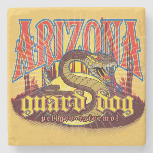 Arizona Snake Art Steinuntersetzer (Vorderseite)