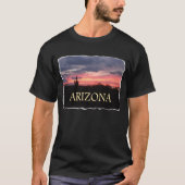 ARIZONA-Sonnenuntergang auf Schwarzem T-Shirt (Vorderseite)