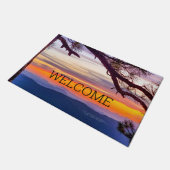 Arizona Sonnenuntergang Pine Tree Landschaftliche Fußmatte (Schrägansicht)