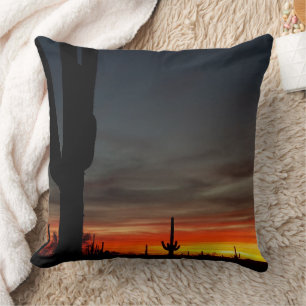 Arizona Sonnenuntergang Sonorische Wüste mit Sagua Kissen