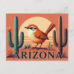 ARIZONA Sonoran Desert Botanischer Stil 🌺 Postkarte