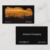 Arizona Southwest Wüste Sunset Business Card Visitenkarte (Vorne/Hinten)