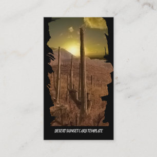 Arizona Southwest Wüste Sunset Business Card Visitenkarte
