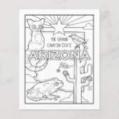 arizona Staat Form und Faktenfärbung Flyer (Vorne)