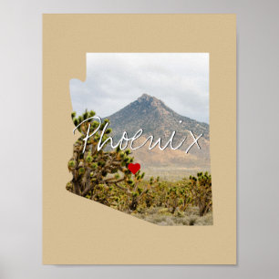 Arizona Staat Foto-Eingabe und Ortsname Poster