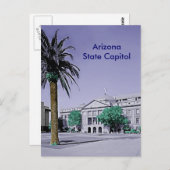 Arizona Staat Hauptstadt Retro mit Touch der Farbe Postkarte (Vorne/Hinten)