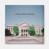Arizona Staat Hauptstadt Tinted Colorized Magnet (Vorne)