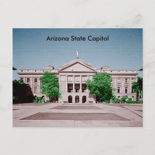 Arizona Staat Hauptstadt Tinted Colorized Postkarte (Vorderseite)