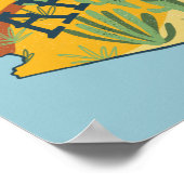 Arizona Staat Illustrierte Karte Poster (Ecke)