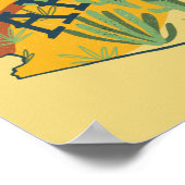 Arizona Staat Illustrierte Karte Poster (Ecke)